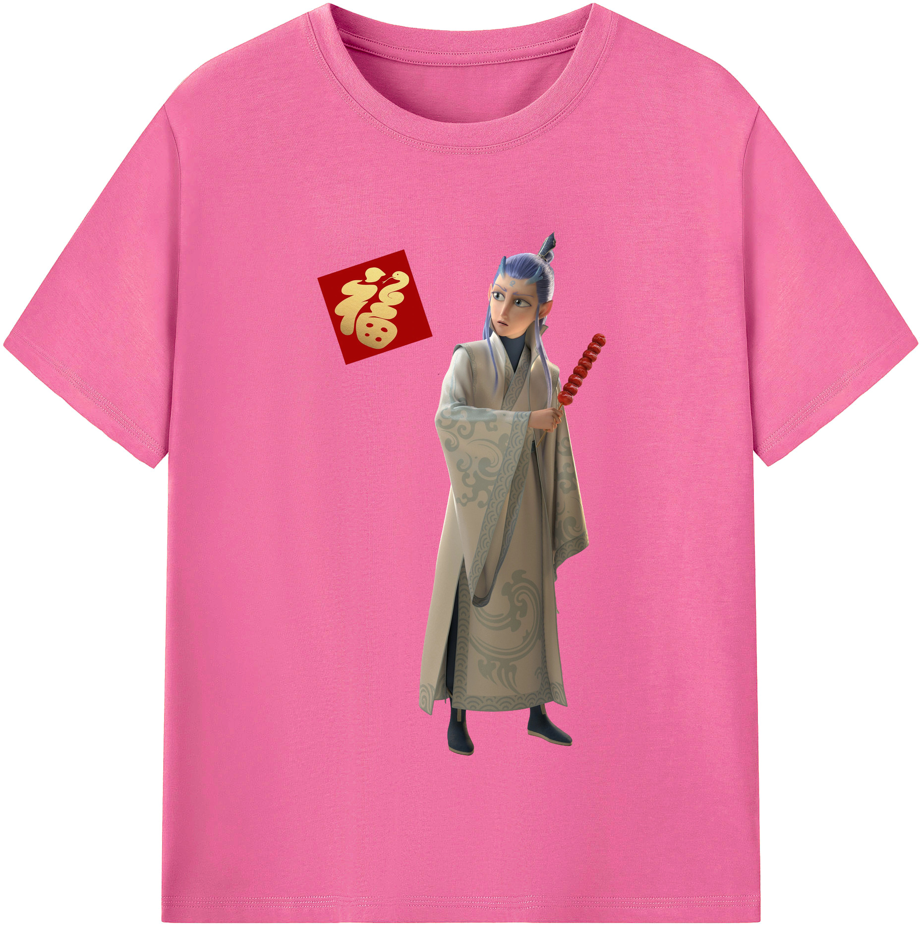 （画像用） Ne Zha 2 ナタ 魔童の大暴れ レディースカジュアルプリントTシャツ（綿100％）